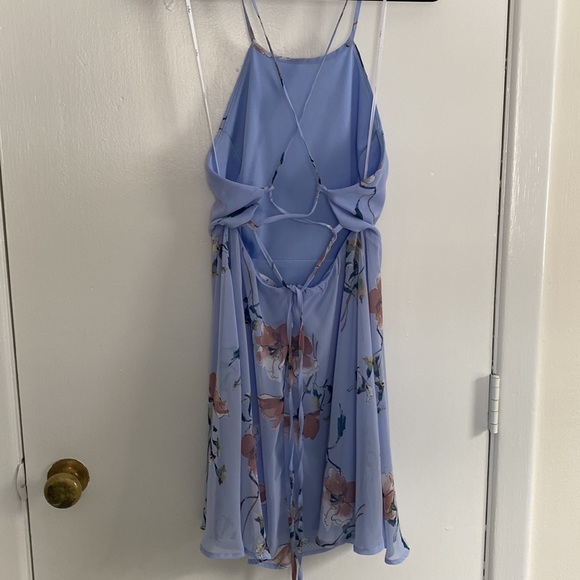 Lulus mini lace up back skater dress - Picture 3 of 4